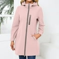 thumbnail image 1 of YFNNUP Womens Raincoat Waterproof Windbreaker Hooded Lightweight Lapel Collar Rain Jacket with Pockets, 1 of 9