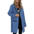 thumbnail image 1 of YFNNUP Womens Zip Up Hoodies Long Sleeve Hooded Jackets Lightweight Fleece Long Jacket With Pockets Fall Coat for Women 2025, 1 of 9