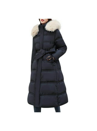 JDEFEG Synthetic Winter Jacket Womens Casual Light Quilted Jacket Long  Sleeve Super Warm Winter Zipper Coat with Pocket Short Cotton Jacket Down  Jacket Tan Womens Jacket Blue Xl 
