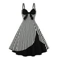thumbnail image 1 of YFPWM Dress Shirts for Women Bodycon Cami Dress Cotton Sundresses Breastfeeding Dress Athletic Dress Ruffle Dress Summer Sling Bow Decorative Print Retro Panel Contrast Dress, 1 of 8