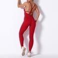 thumbnail image 1 of YFPWM Jumpsuits for Women Elegant Long Sleeve Bodycon Buttons Rompers Elastic Waist Stretchy Jumpsuit Tie Mini Short Jumpsuit Elegant Straight Pants Stitching Solid Color Seamless Yoga Pants, 1 of 9