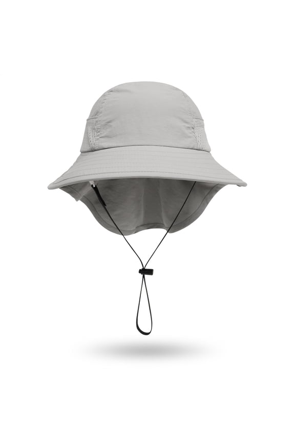 Toddler Summer Cap Sun Hat Beach Swim Bucket for Boy Girl Kid Toddler Sun Hat Summer Mesh Hat Shawl Hat Gray M