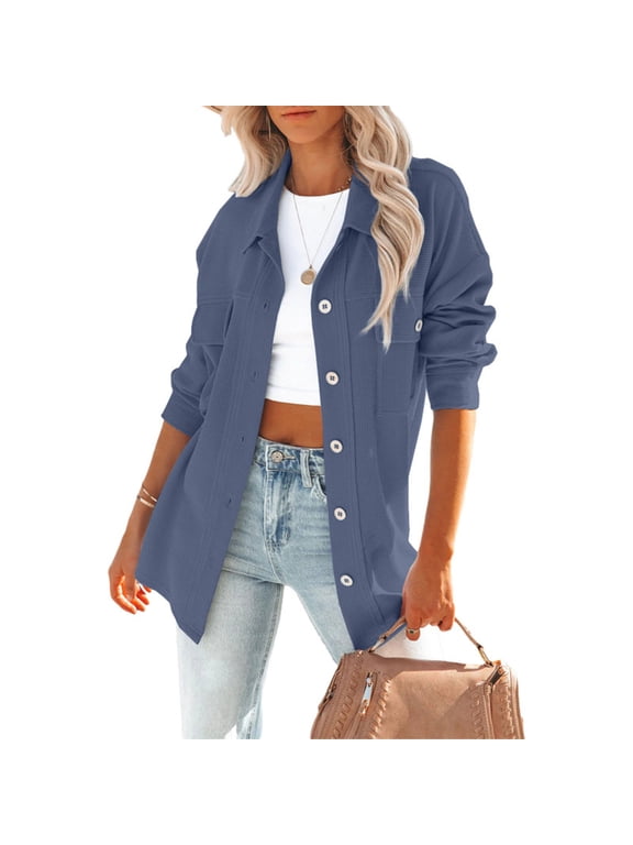 Women Tops Casual Winter Lapel Wool Coat Fall Slim Coat Spring Jacket Winter Outerwear