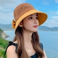thumbnail image 1 of YFPWM Womens Beach Sun Hat Travel Summer Hat Beach Hat Sun Hat Bow Fisherman Hat Yellow One Size, 1 of 6