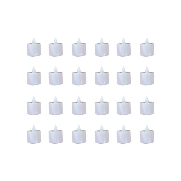 YFTDEF 24PACK Flameless Votive Candles, Battery Operated LED Lights, Realistic Warm Glow, Perfect for Home Decor, Celebrations, Weddings, Holiday Gifts