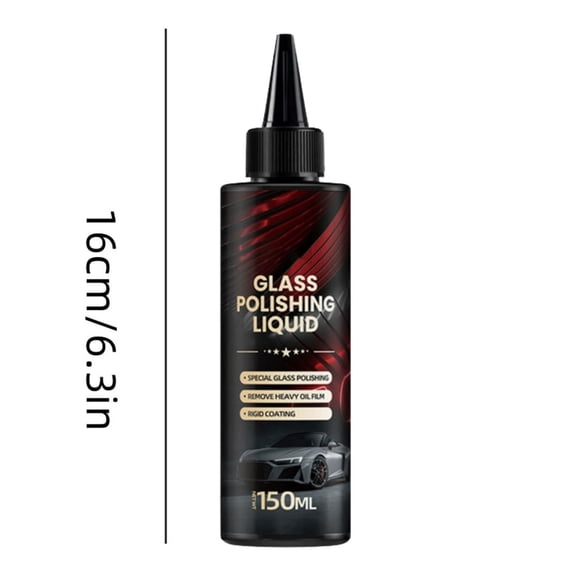 YFTDEF Car Glass Repair Traceless Polishing Solution, Glass Scratch Repair with Sponge Wipes and Cloth, for Auto, Home Window, and Mirror Surface Restoration, 5oz, 2 Pc