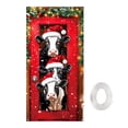 thumbnail image 1 of YFTDEF Christmas Door Cover, Fabric Tapestry Decoration, 35x71 Inch Holiday Wrap, Merry Christmas and Happy New Year, Indoor Outdoor Party Decor, Easy to Install, Winter Celebration Decoration, 1 of 3