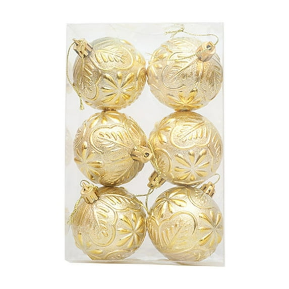 YFTDEF Christmas Ornaments, Shatterproof Decoration, 6pcs Set, Classic Design, Perfect for Tree Decorating, Holiday Home Decor, Easy to Hang, Durable and Safe