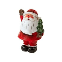 YFTDEF Christmas Santa and Snowman Table Figurines, Resin Christmas Decor, Holiday Centerpieces, Festive Home Decoration, Perfect for Table and Mantel Displays