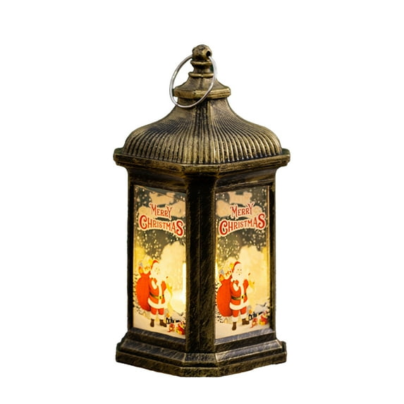 YFTDEF Christmas Wind Lantern, Portable Retro Night Light, LED Decoration, Hanging Lamp for Home Decor, Indoor and Outdoor Ornaments, Festive Holiday Lighting
