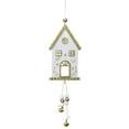 thumbnail image 1 of YFTDEF Christmas Wooden House Hanging Ornament, White Wooden Decoration, 5.11x2.75in Holiday Decor, Perfect for Christmas Tree or Window Display, 1 of 4