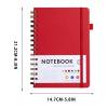 YFTDEF Coil Binding Notebook, Portable Business Diary, Thick Lined Paper for Note-taking, Ideal for Office Meetings and Daily Work Planning, Perfect for Professionals, Red