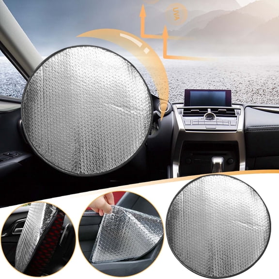 YFTDEF Efficient Sun Protection, Car Steering Wheel Sunshade, Reduces Heat for Comfortable Driving, Ideal for Summer Use, Perfect for Car Owners