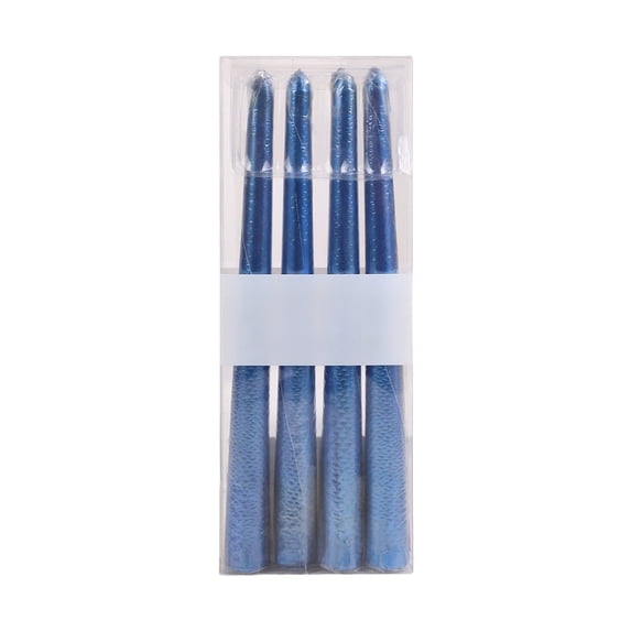 YFTDEF Electroplated Twisted Candles, 4-Piece Wax Taper Set, Dripless Low-Fume Burning, Ideal for Weddings and Romantic Dinners, Perfect for Home Decor and Events