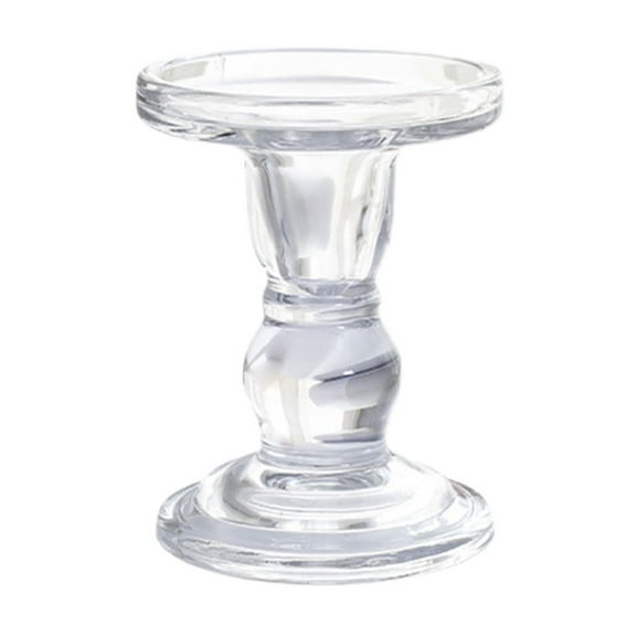 YFTDEF Glass Candlestick, French Romantic Candle Holder, Home Decoration, Table Centerpiece, Elegant Dining Accessory, Perfect for Candlelight Dinners, Cozy Gatherings