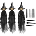 thumbnail image 1 of YFTDEF Glowing Witch Decoration, 59 Inch Halloween Props, Black Fabric Holding Hands, Spooky Outdoor Decor for Yard and Home, Perfect for Halloween Celebration, 1 of 3
