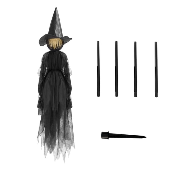 YFTDEF Glowing Witch Decoration, 59 Inch Halloween Props, Black Fabric Holding Hands, Spooky Outdoor Decor for Yard and Home, Perfect for Halloween Celebration