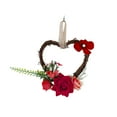 thumbnail image 1 of YFTDEF Heart Shaped Artificial Flower Wreath, Decorative Rattan Wall Art, Wedding Door Hanging Decor, Ideal for Valentine's Day and Anniversaries, Easy Care Home Decoration, 1 of 4