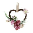 thumbnail image 1 of YFTDEF Heart Shaped Artificial Flower Wreath, Decorative Rattan Wall Art, Wedding Door Hanging Decor, Ideal for Valentine's Day and Anniversaries, Easy Care Home Decoration, 1 of 4