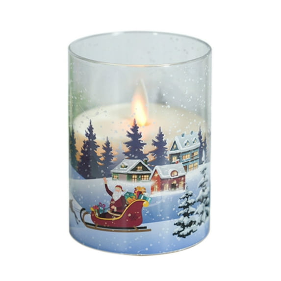 YFTDEF LED Flameless Candle, Acrylic Stickers, Realistic Flickering Wick, Remote Control, Battery Operated, Indoor and Outdoor Decoration, Ideal for Weddings and Holidays