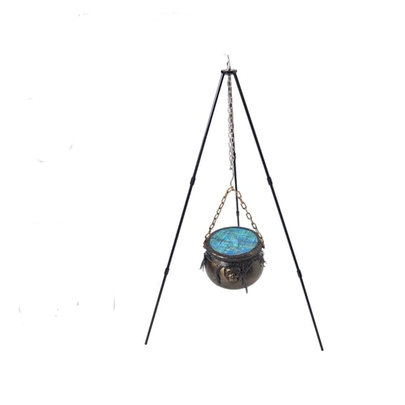 YFTDEF LED Witch Cauldron with Spidery Fogs, Halloween Decorations with Sound Effects, Perfect for Scary Themes and Horror Parties, Ideal for Home, Kitchen, and Outdoor Decor