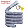 YFTDEF Leakproof Flexible RV Sewer Hose Kit, Adjustable Drain Pipe with Interchangeable Adapter, Space-Saving Collapsible Design, Ideal for Motorhome, Trailer, and Campground Waste Disposal