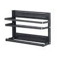 YFTDEF Magnetic Shelf, Folding Storage Rack, Wall Mounted Organizer, Kitchen Spice Holder, Space Saving Solution, Easy Installation, Durable Material, Ideal for Kitchen Organization