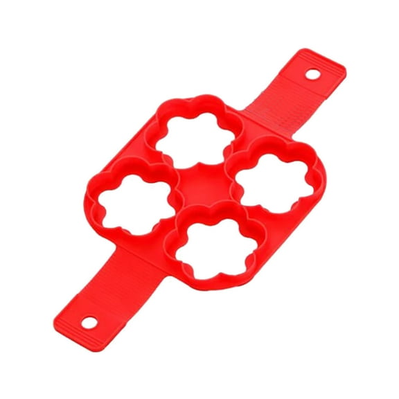 YFTDEF Multi-functional Omelette Maker, Silicone Cooking Mold, 4 Hole Pancake Shaper, Perfect for Breakfast, Easy to Clean, Ideal for Family Meals and Outdoor Picnics