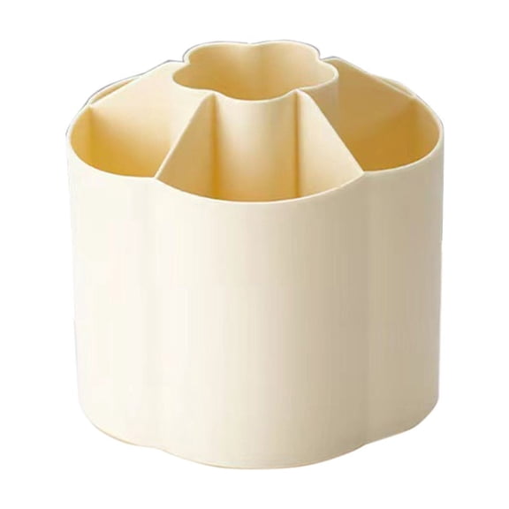 YFTDEF Multi-functional Rotating Pen Container, Organized Storage Solution, Smooth 360° Rotation, Ideal for Office and Home Use, Perfect for Creatives and Professionals, Beige