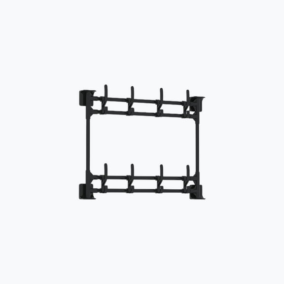 YFTDEF Multifunctional Adhesive Hook Rack, 20.4x14.7 Inch, Durable Plastic, Heavy Duty Storage Solution for Kitchen, Bathroom, Living Room, Punch Free Organization, Black