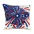 thumbnail image 1 of YFTDEF Patriotic Throw Pillow, Red White Blue Flag Design, Perfect for 4th Of July Home Decor, Ideal for Family Gatherings and Celebrations, 1 of 6