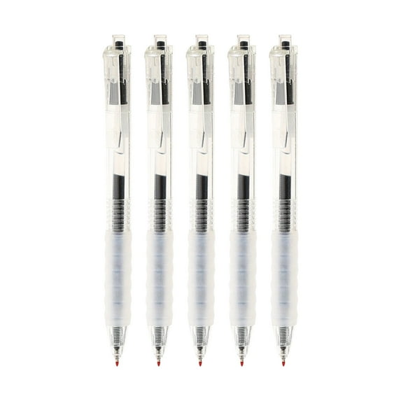 YFTDEF Retractable Gel Pens, 0.5mm Fine Point, Pack of 5, Smooth Writing, Business and Office Stationery, Ideal for Note Taking, Signing, and Drawing