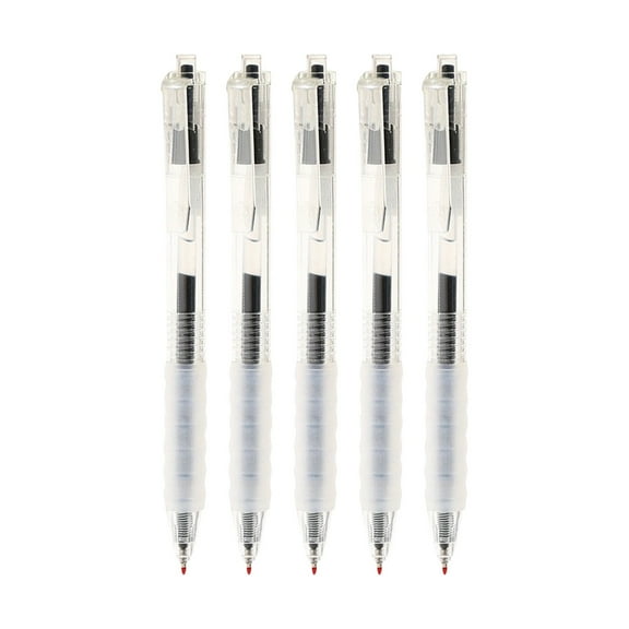 YFTDEF Retractable Gel Pens, 0.5mm Fine Point, Pack of 5, Smooth Writing, Business and Office Stationery, Ideal for Note Taking, Signing, and Drawing