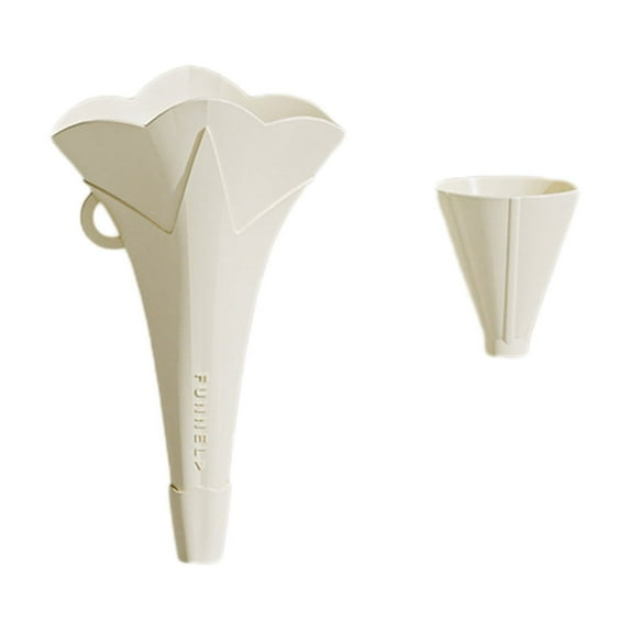 YFTDEF Scalloped Plastic Funnel, Food-Grade Kitchen Funnel, Liquid Pouring Tool, Easy Storage Funnel for Bottles, Versatile for Cooking and Baking Uses