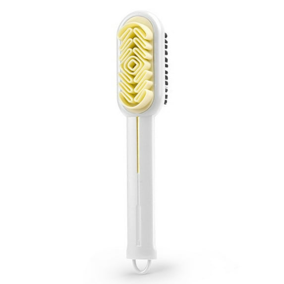 YFTDEF Shoe Cleaning Brush, Long Handle Suede Brush, Microfiber Bristles, Stain Removal Tool, Multi-Angle Cleaning for Leather and Suede Footwear, Space-Saving Design