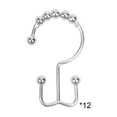 thumbnail image 1 of YFTDEF Shower Curtain Hooks Rings, 12 Pcs Iron, Silver, 2.76 Inches, Rust-Proof, Easy Installation, Versatile Use for Shower or Window Curtains, Durable Shower Accessories, 1 of 4