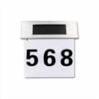 YFTDEF Solar House Number Sign, Stainless Steel Solar-Powered LED, Illuminated Address Plaque, Includes Numbers & Letters with Wall Mount, Weatherproof for Outdoor Yard and Mailbox