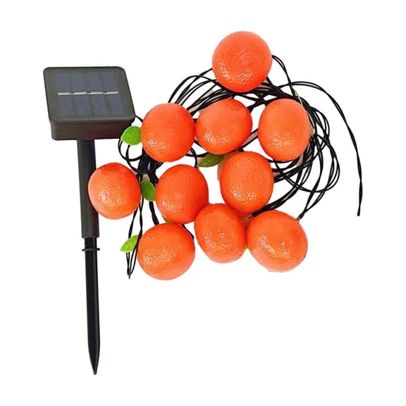 YFTDEF Solar-Powered Simulated Orange String Lights, Waterproof Decorative Ambient Lights, Perfect for Gardens, Patios, and Festivals, Ideal for Homeowners and Outdoor Enthusiasts