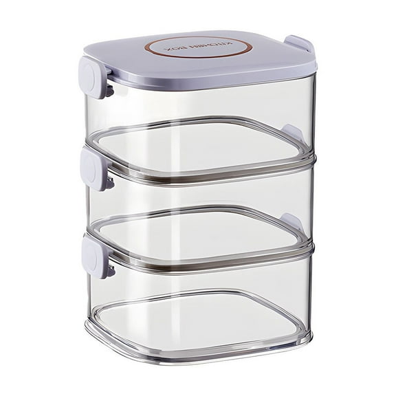 YFTDEF Spice Organizer, Transparent Plastic, Sealed Storage Jar, Detachable Design, Condiment and Seasoning Holder, Kitchen and Office Use, Space-Saving Solution