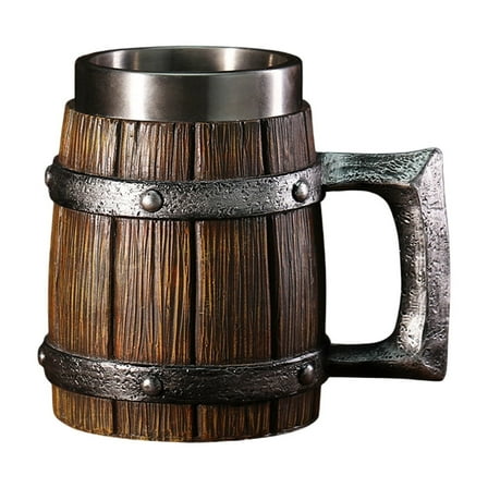 YFTDEF Stainless Steel Beer Mug, Large Capacity, Vintage Pirate Design, Durable and Eco-Friendly, Ideal for Beer, Coffee, or Decorative Use, Perfect Gift for Special Occasions