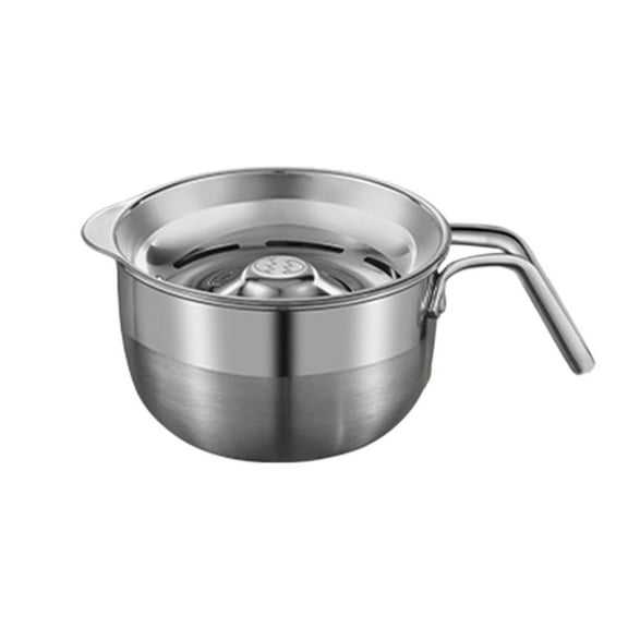 YFTDEF Stainless Steel Egg Separator, 5.7x4.1x3.7 Inch Multifunctional Egg White Strainer, Kitchen Baking Tool with Piercer, Dishwasher Safe Egg Yolk Separator for Baking and Cooking