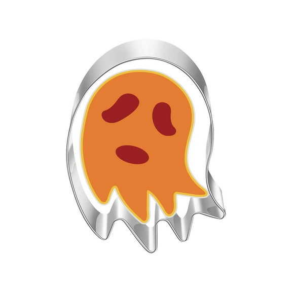 YFTDEF Stainless Steel Ghost Shaped Baking Molds, Set of 5, Durable Cookie Cutters, Ideal for Halloween Parties, Festive Baking and Cooking Activities