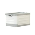 thumbnail image 1 of YFTDEF Storage Bins with Lids, Folding Plastic Stackable Utility Crates, Plastic Tote Storage Box Container, for Clothes, Books, Snack, Shoe and Grocery Storage, 16.9×11×9.5 in, 1 of 4