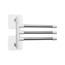 YFTDEF Swivel Towel Rack, Stainless Steel Bathroom Towel Bar, 180 Degree Rotating Towel Holder, Hooks for Bathroom and Kitchen Storage, Rust Resistant Shelving Solution