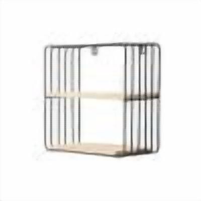 YFTDEF Wall Mounted Storage Rack, Iron Wall Shelf, Double Layer Design, No Drill Installation, Home Decoration for Living Room and Bedroom Organization