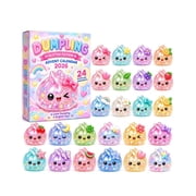 YFTDEY Christmas Dumpling Advent Calendar, 24 Days Acrylic Ornaments, Cute Kawaii Characters, Holiday Countdown Calendar, Christmas Tree Hanging Decorations