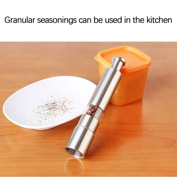 YFTDEY Clearance Stainless Steel Manual Pepper Grinder – Multi-purpose Household Spice Mill, Manual Press Type, Adjustable Coarseness for Kitchen Cooking