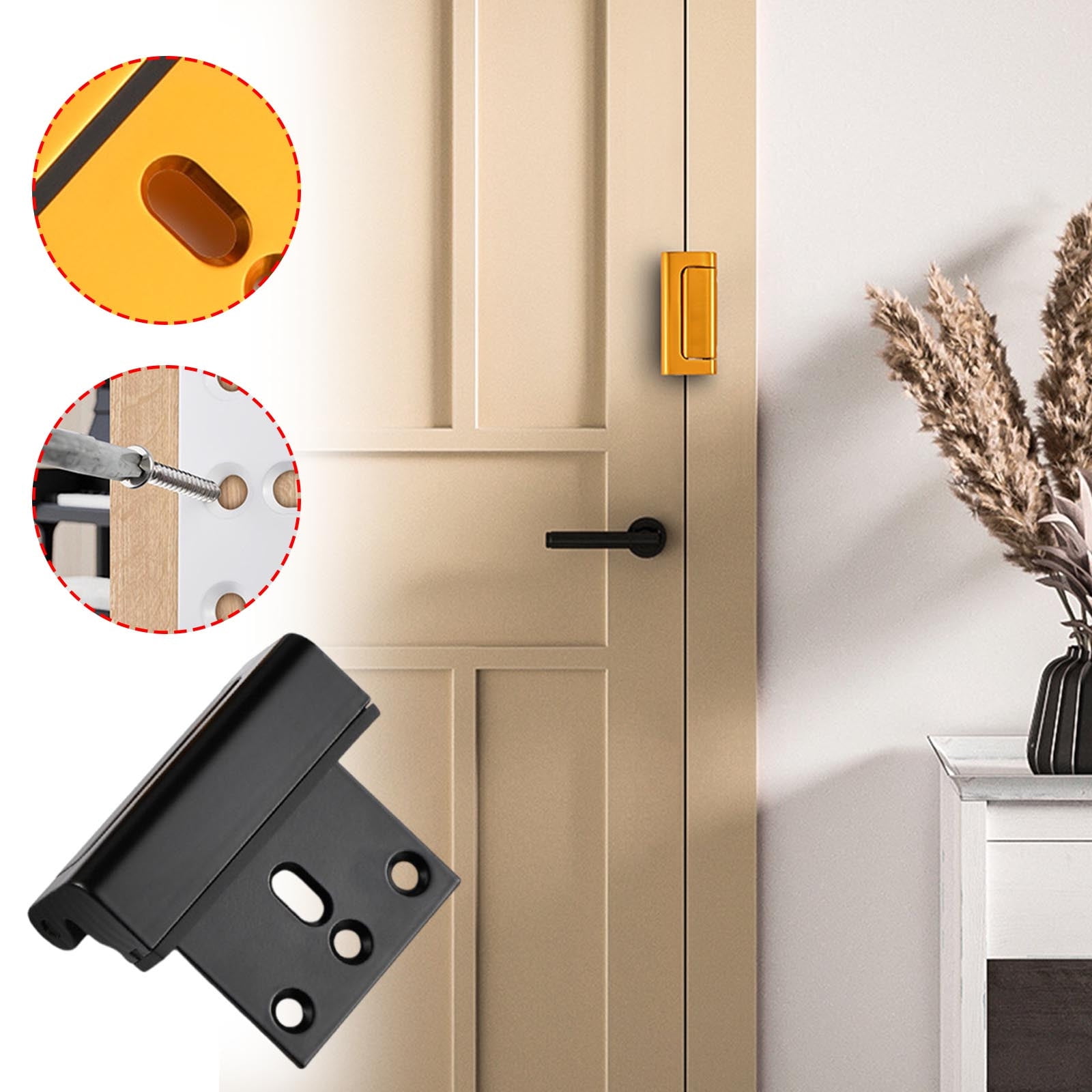 YFTDEY Home Security Door Reinforcement Lock – Indoor Bathroom Lock ...