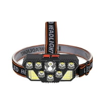 YFTDEY Super Bright LED Headlamp with Adjustable Beam, USB Rechargeable, Multi-Function Light Modes, Elastic Breathable Strap for Outdoor Activities, Long Range Floodlight