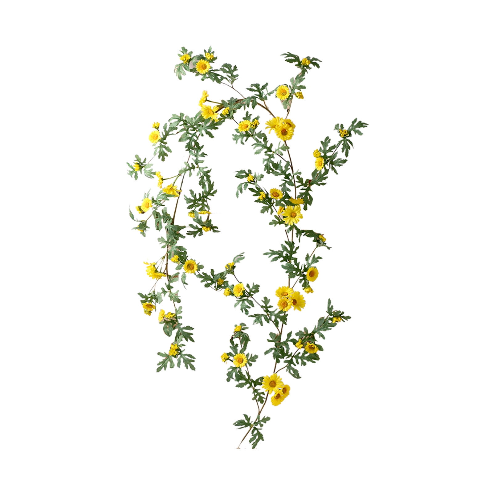 Fresh Look at Yftdey Wall Hung Green Simulation Daisy Rattan Fake Flowers For